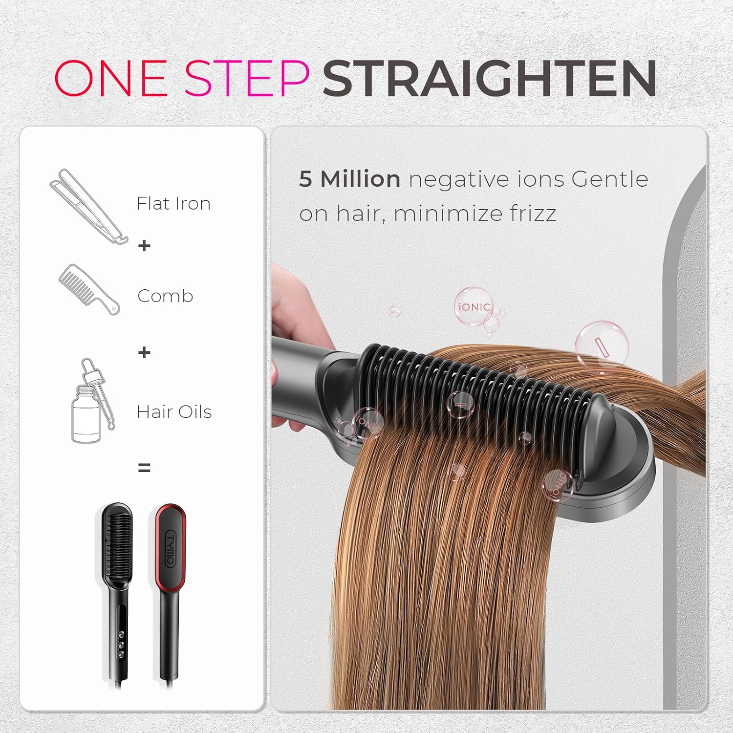 Thumbnail 1 de TYMO Hair Straightener Comb Plus 9 settings 🎀