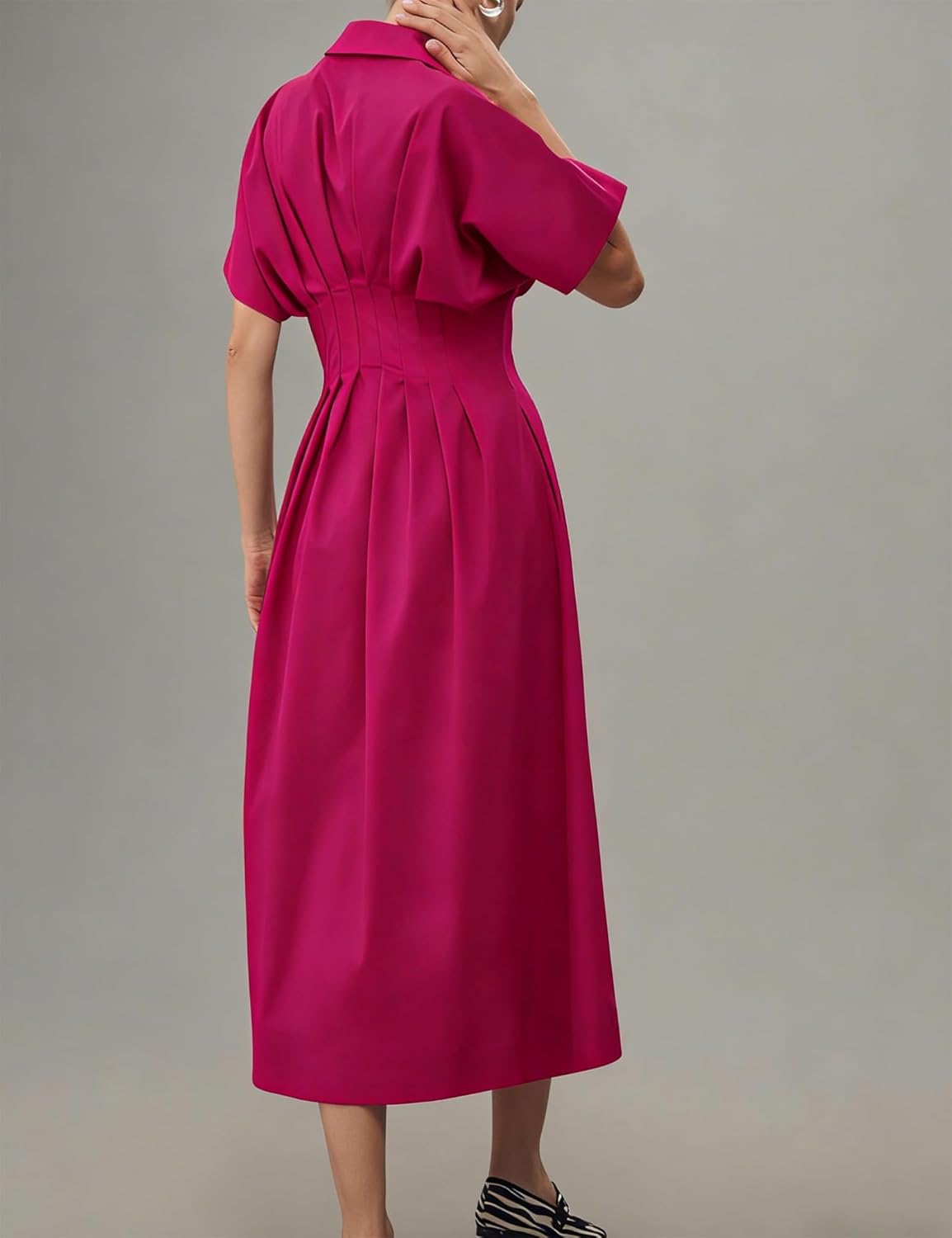 Thumbnail 2 de Yeokou Shirt Dress for Women: Casual Maxi with Pockets