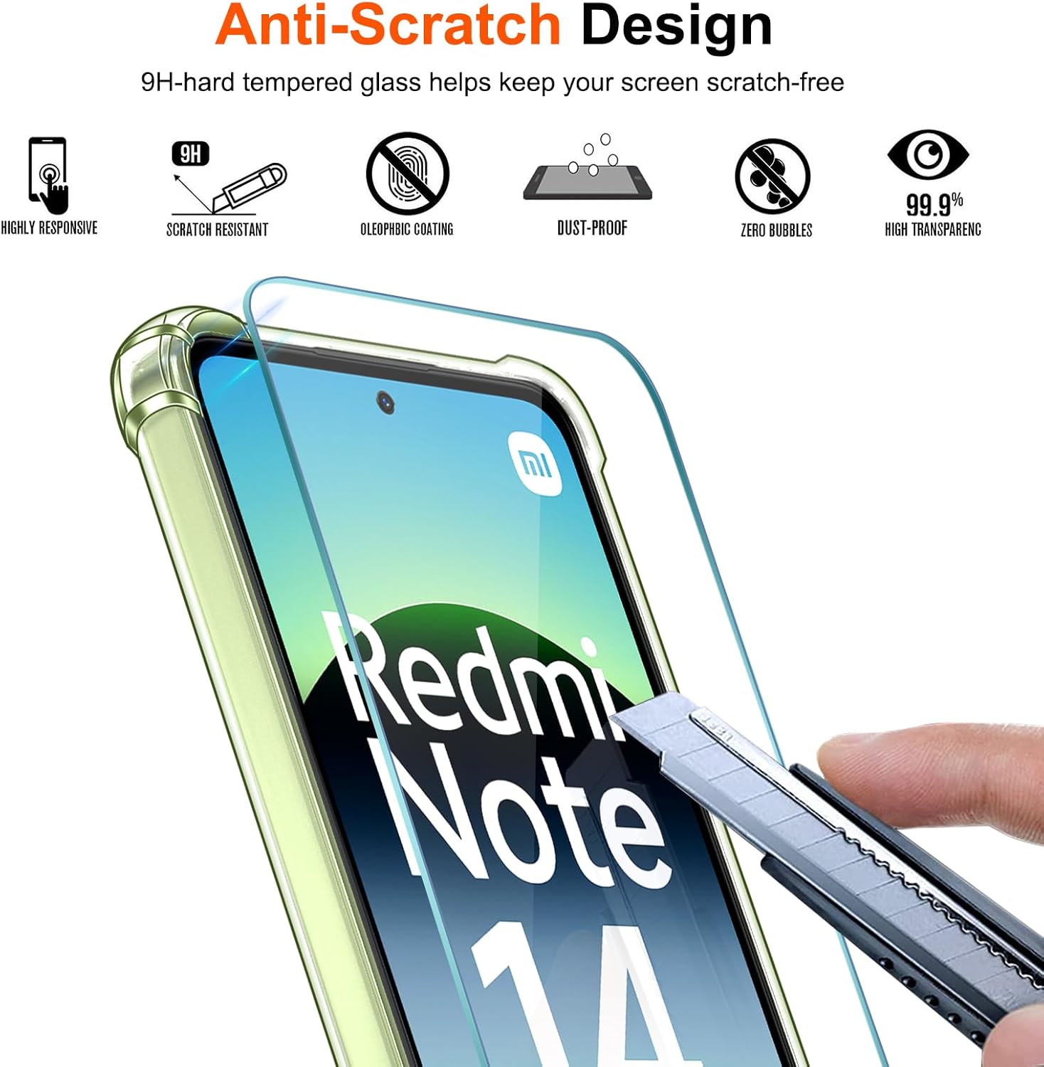 Detalle de ivoler Coque transparente en TPU pour Xiaomi Redmi Note 14 4G – Protection antichoc, sans ajouter d’épaisseur