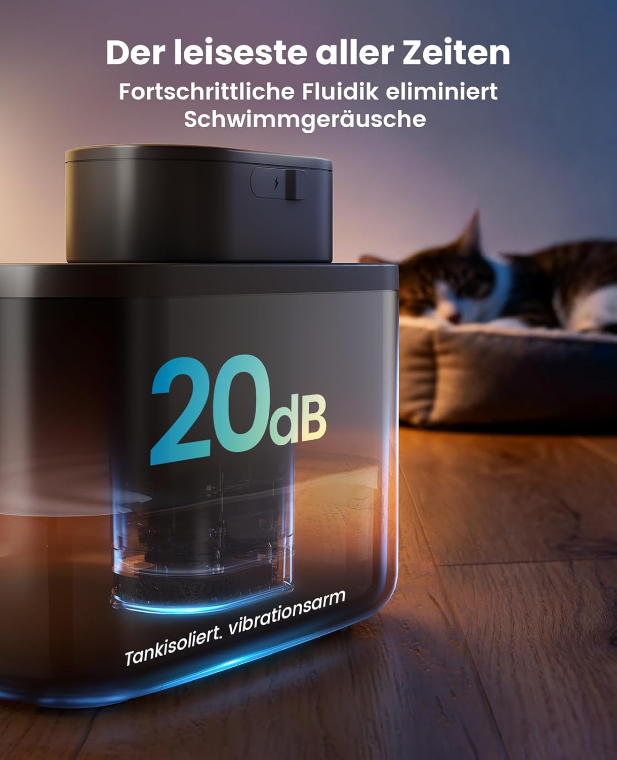 Thumbnail 2 de oneisall katzenbrunnen kabellos 2,2 L
