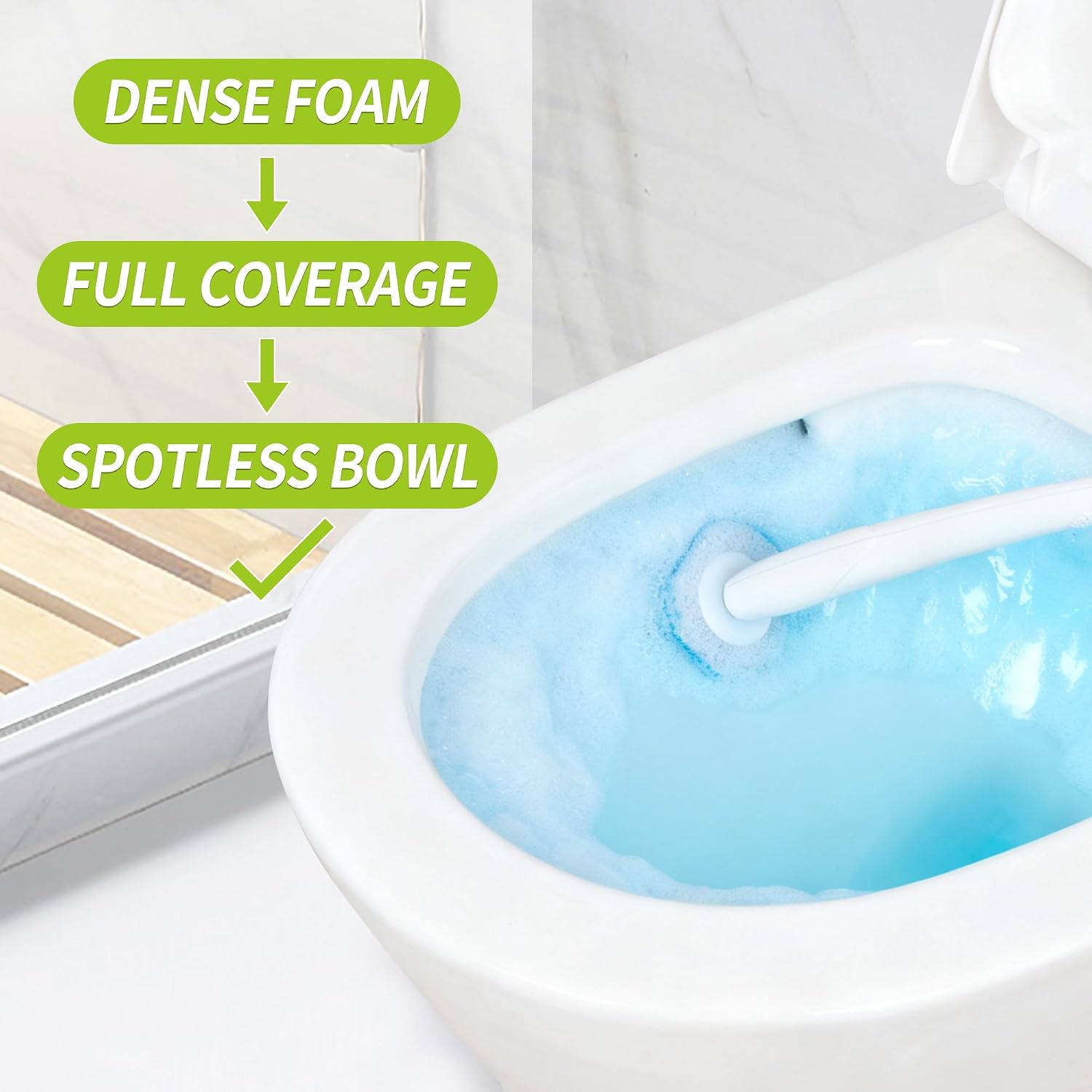 Detalle 2 de IVYROLL TW-R63 Toilet Wand Refills, 63 Count, Triple-Layer Scrubbing Pads