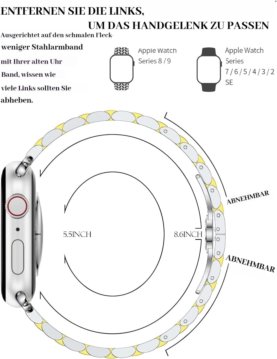 Thumbnail 4 de Towonshy Metall Armband Apple Watch 38–46 mm