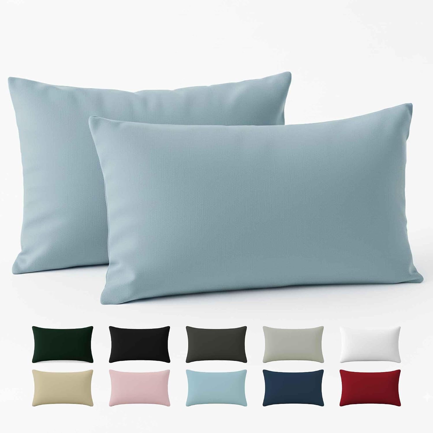 Detalle de Dreamzie Kissenbezug 40 x 80 Renforcé Baumwolle – 2er‑Set