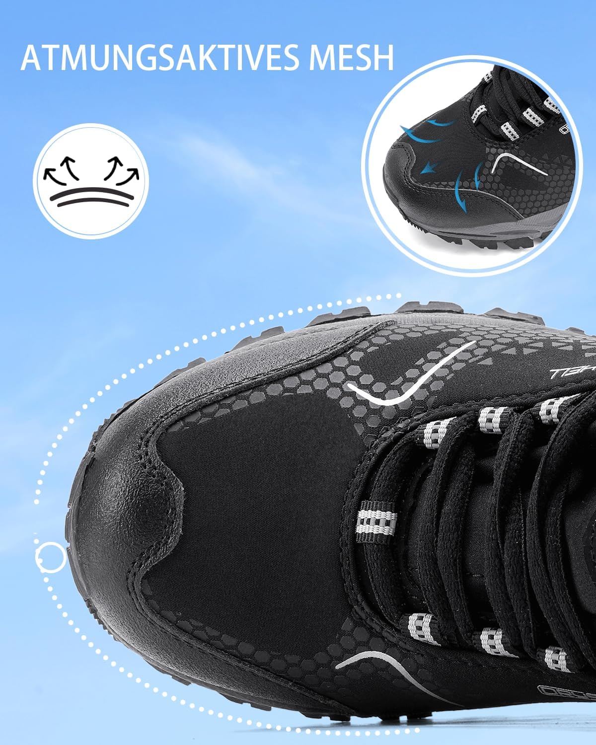 Detalle de LANGDU Scarpe da Trekking Uomo e Donna: Comfort, Impermeabili e Traspiranti per Escursionismo