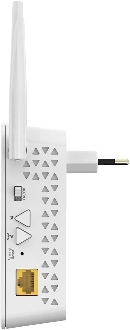 Detalle de Netgear PLW1000-100PES Adattatori Powerline AV1000 + Wireless AC Dual Band, 2 Porte Gigabit (2 pezzi) – Bianco