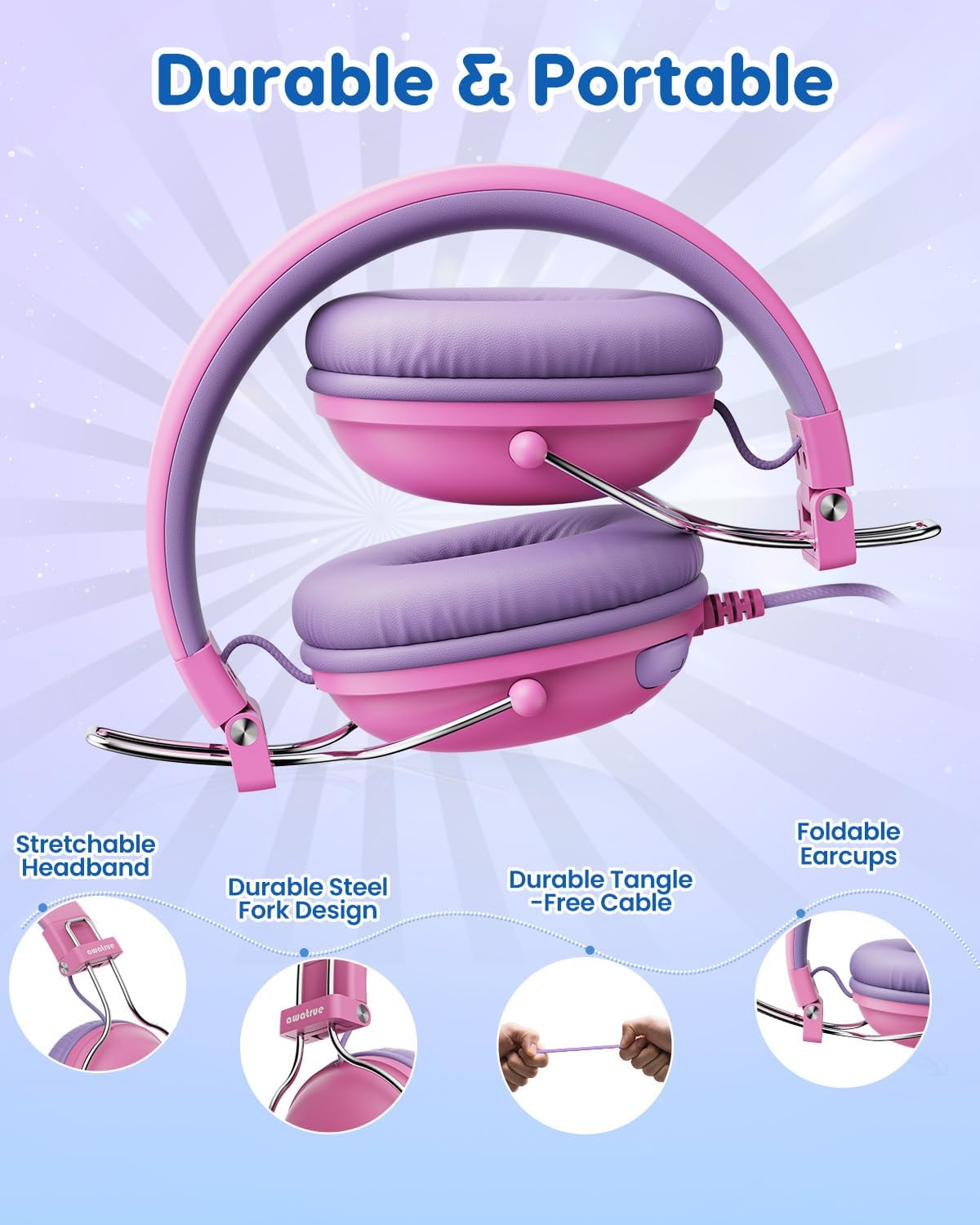 Thumbnail 5 de awatrue HK05 Kids headphones 74/85 dB limit