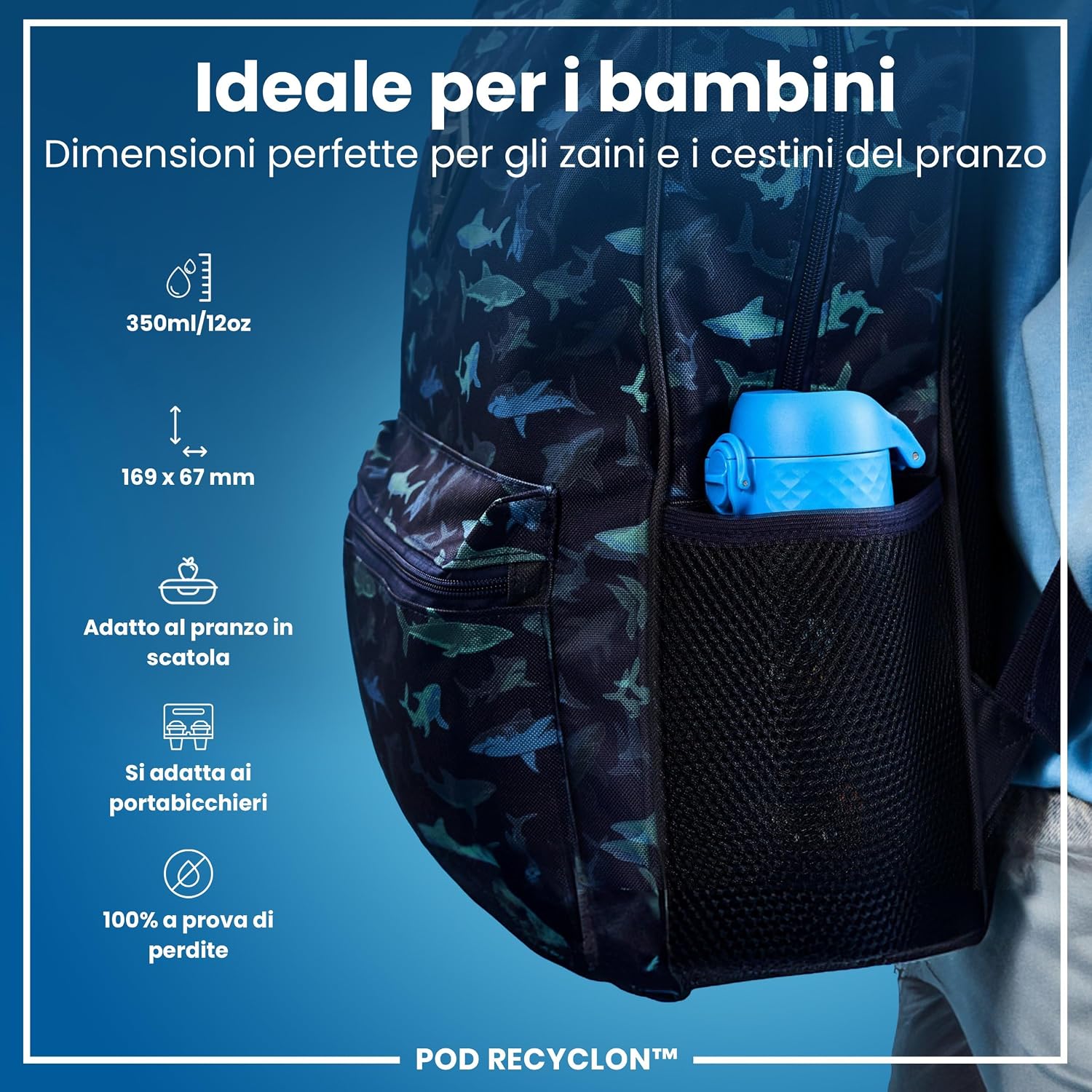 Detalle 2 de Ion8 Borraccia per bambini 350 ml