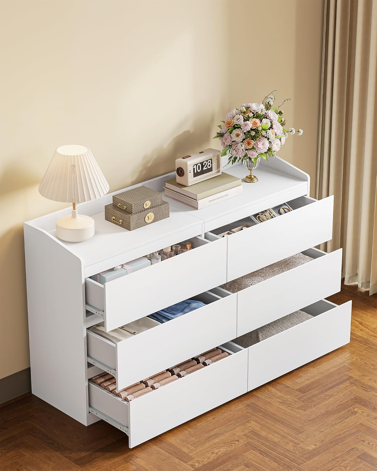 Thumbnail 6 de Hzuaneri Commode 138 cm, 6 Tiroirs — rangement élégant et pratique pour salon ou chambre