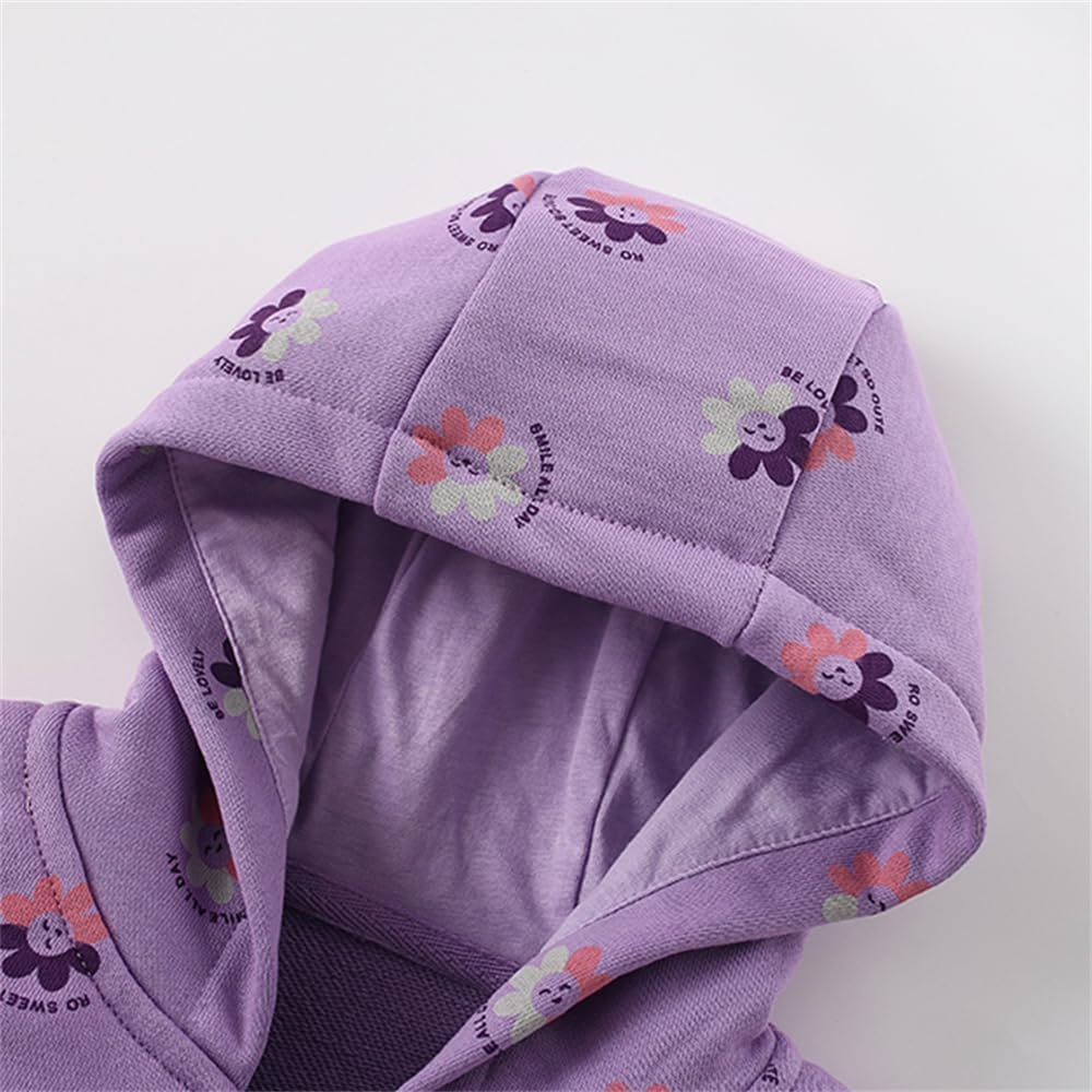 Thumbnail 2 de Girls Zip Up Hoodie for Toddler - Lightweight Cotton Sweatshirt