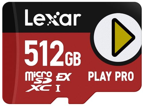 Detalle de Lexar 512GB Play PRO Micro SD Express Card: 900MB/s Read, 4K Ready