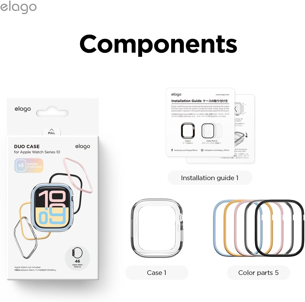 Thumbnail 6 de elago Cover Duo compatibile con Apple Watch 11/10 da 42 mm – protezione completa con cover intercambiabile