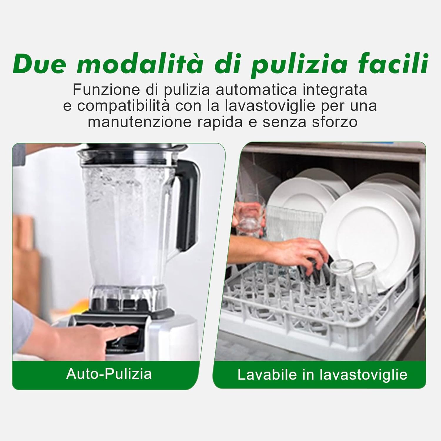 Thumbnail 5 de Kitchen in the box Frullatore Professionale 1500W da banco da 2L (2 HP), 8 lame, regolazione velocità, nero