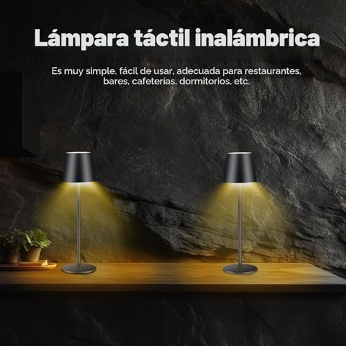 Thumbnail 3 de Zoeger 2 lámparas LED de mesa con batería: versatilidad inalámbrica para interior y exterior