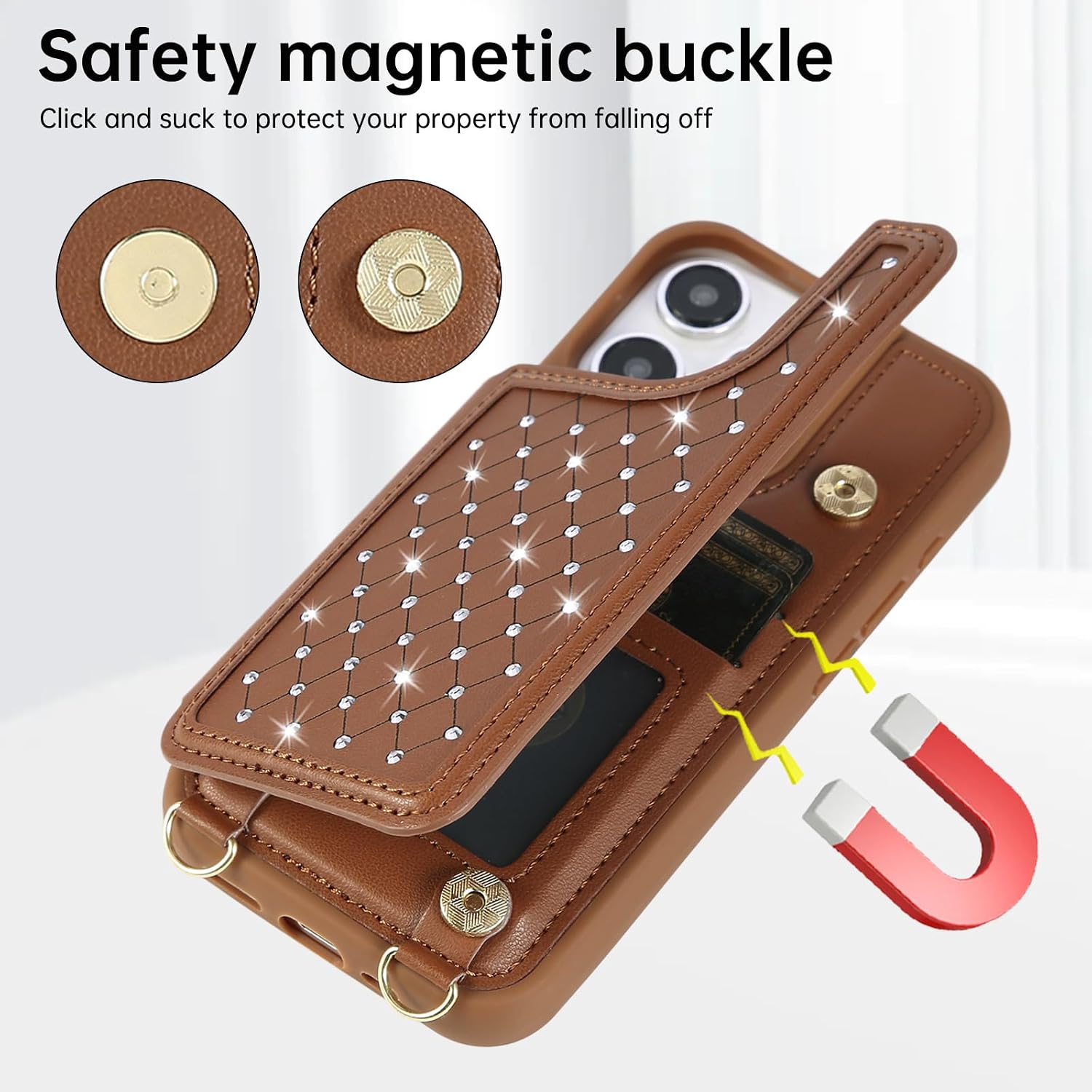 Thumbnail 6 de Jcxtrombulous iPhone 12 wallet case with RFID and strap