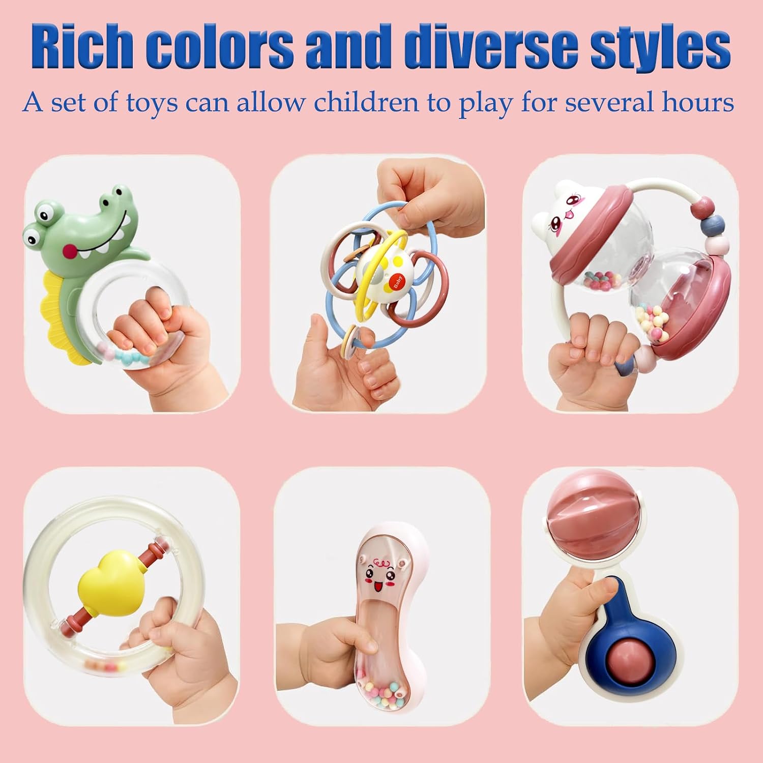 Thumbnail 1 de Gdbykds 14pcs Baby Rattles: Safe, Stimulating Toys for 0–12 Months
