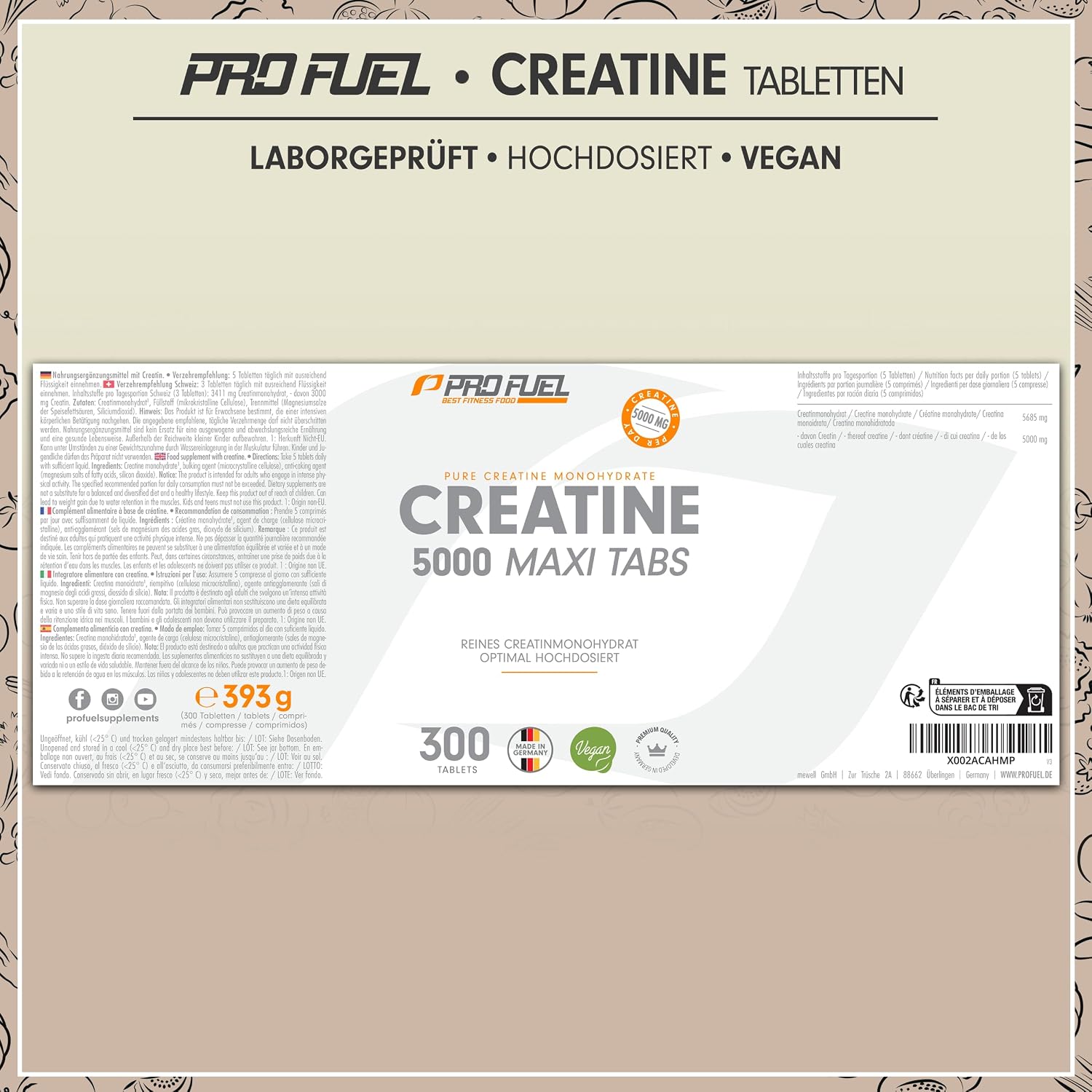 Thumbnail 5 de Creatin Tabletten 300x — 5685 mg Creatin-Monohydrat 💊