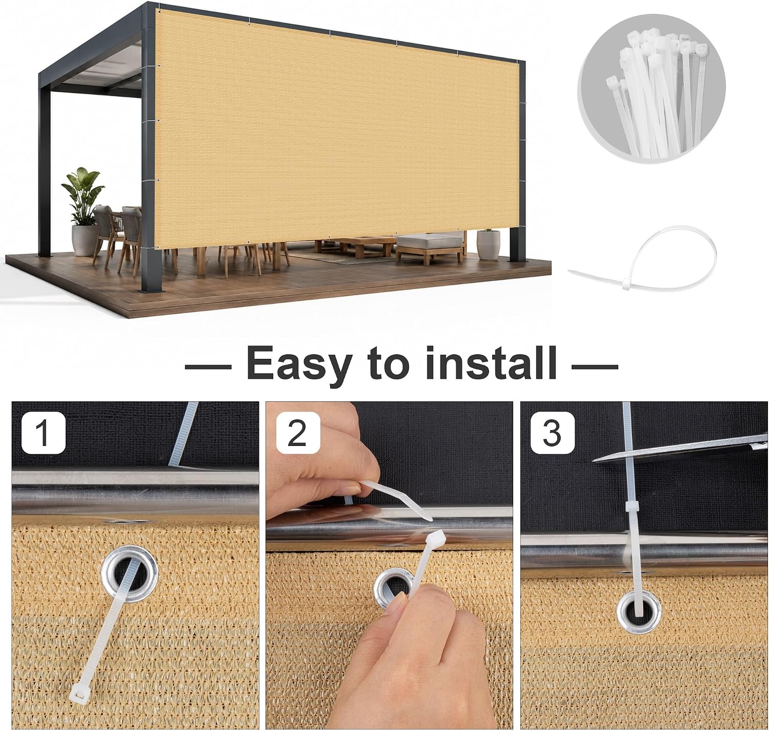 Detalle 2 de SUNNY GUARD Shade Cloth 8x12 FT