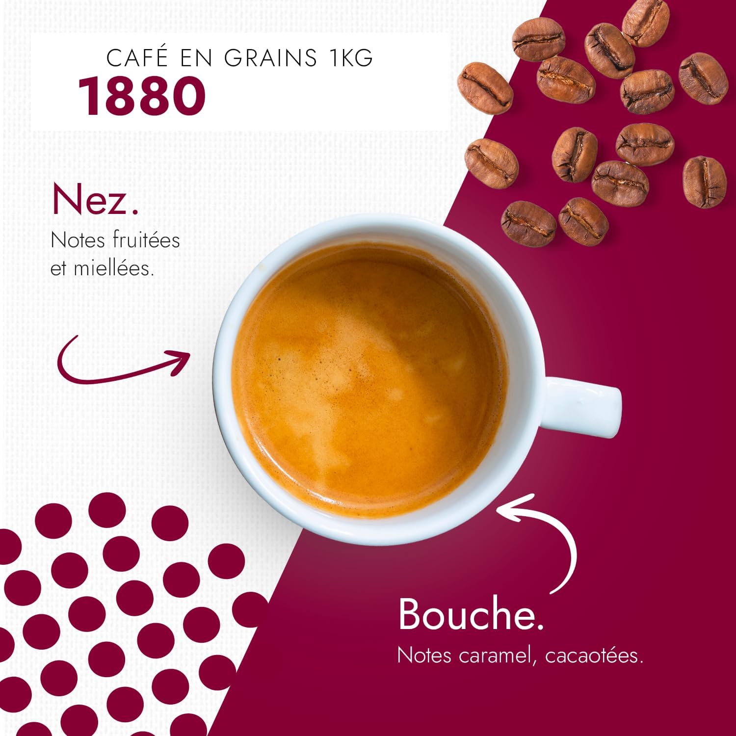 Thumbnail 1 de Cafés Folliet 1880 – Café en grains torréfaction traditionnelle, intensité 9/10, 1 kg
