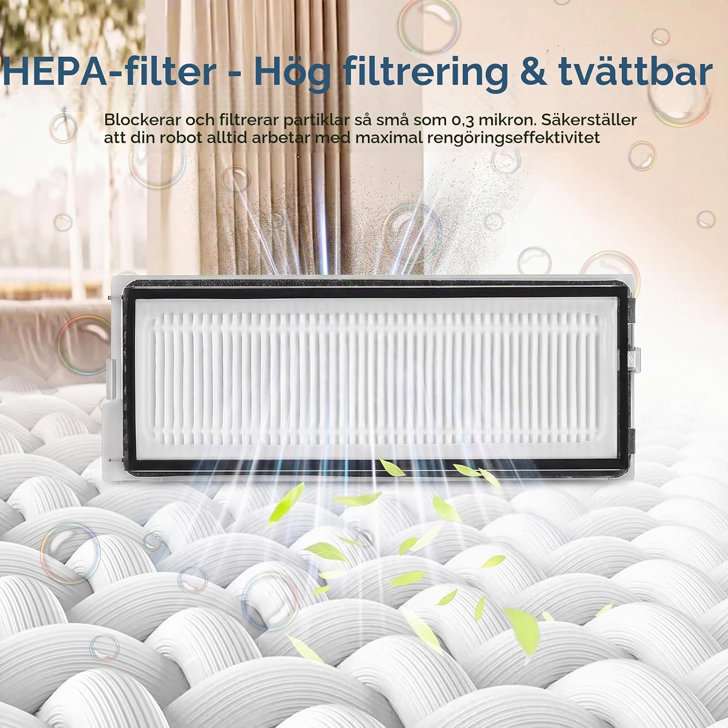 Detalle 1 de Leavans tillbehörsset för Roborock Qrevo Curv – 20 delar med filter och moppar