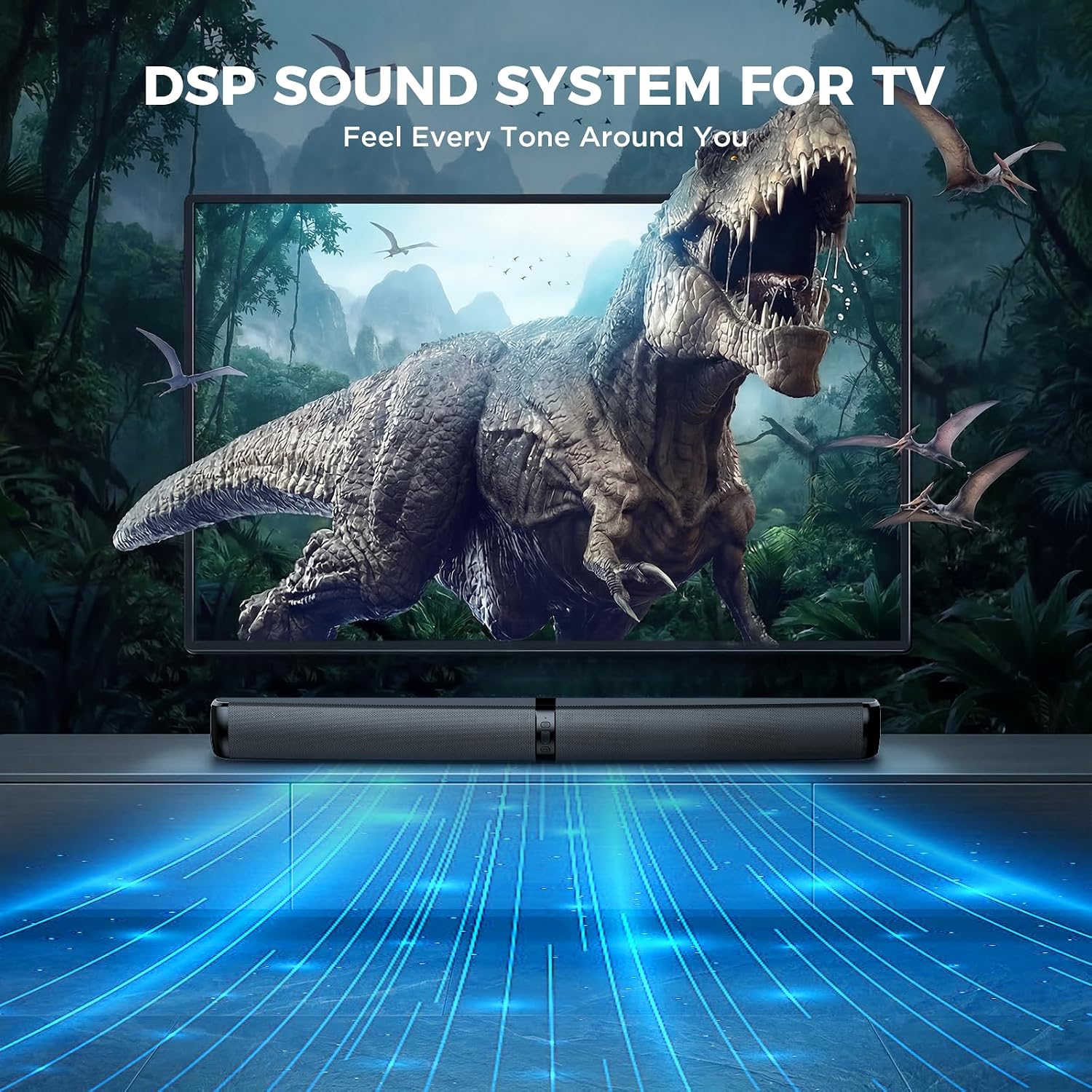 Detalle de GarageRock Soundbar for TV (2026 Upgrade) – 90W, 2-in-1 Detachable Sound Bar