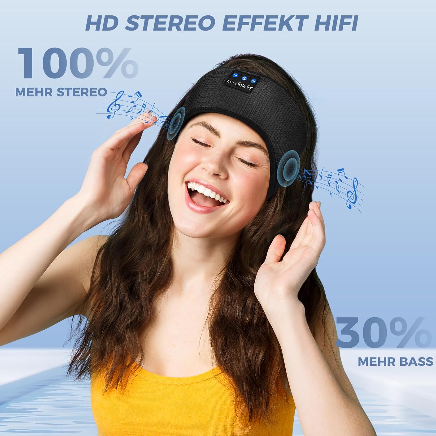 Thumbnail 3 de LC-dolida Schlafkopfhörer Bluetooth 5.4 als Stirnband – Schlafmaske & Headband in einem