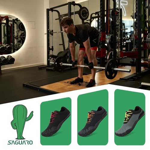 Thumbnail 7 de SAGUARO Zapatillas Barefoot para Hombre y Mujer – Minimalistas, Antideslizantes y Transpirables (Gris Profundo, 40 EU)