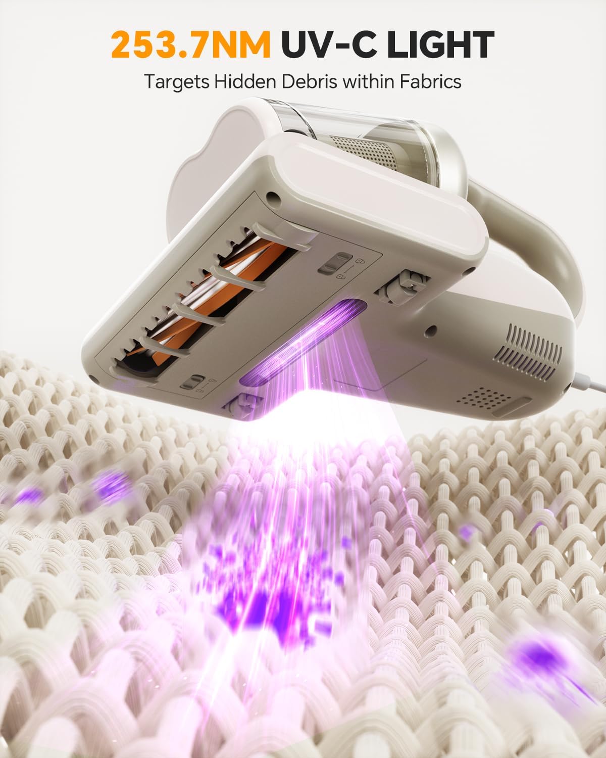 Detalle de Mr.ego MY-3206C-R2 Mattress Vacuum Cleaner with UV-C, HEPA Filter & Dust Sensor