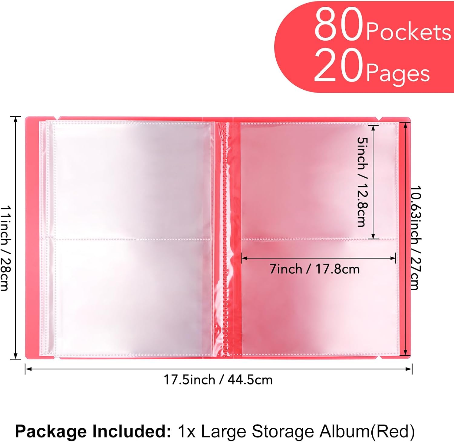 Thumbnail 1 de OTCRAFT 20‑page 80‑pocket photo storage album 📷