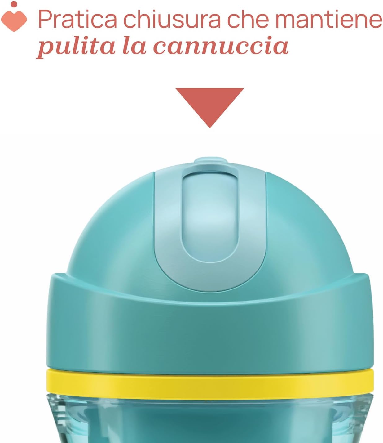 Detalle de Chicco Sport Cup Bicchiere Antigoccia in Silicone per Bambini 14+ Mesi, 266 ml – Tazza termica con Cannuccia Flessibile, Azzurro