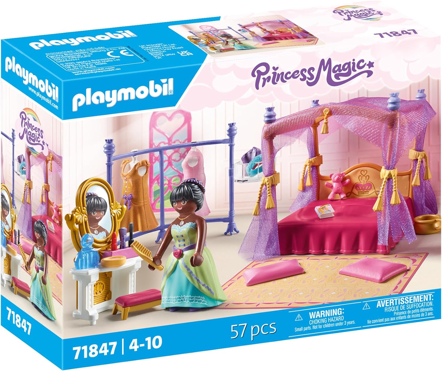 PLAYMOBIL Princess Magic: Camera da Letto della Principessa con Spogliatoio (Set 71847)