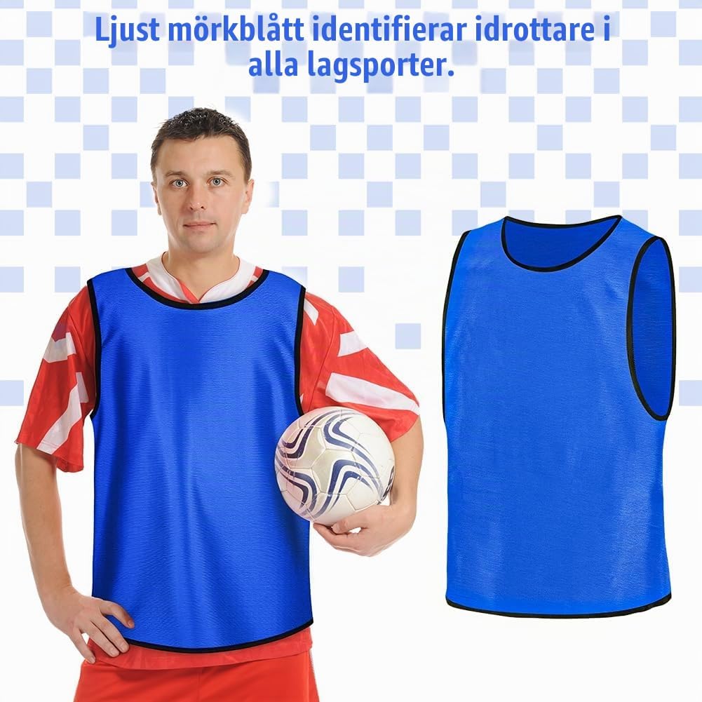 Detalle 1 de BSBUY träningsvästar för lagträning, 6-pack i polyester mesh