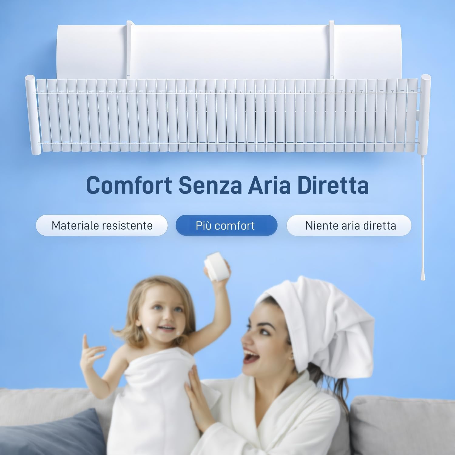 Thumbnail 6 de chochoyah Deflettore Condizionatore, Deflettore Aria Condizionata Regolabile in Alluminio e ABS