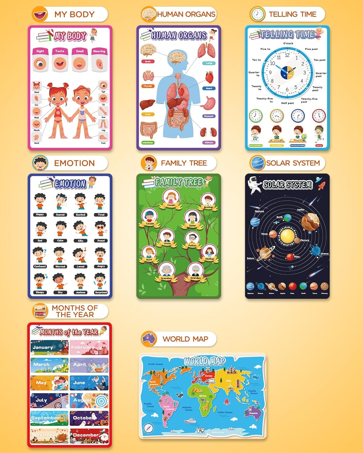 Thumbnail 6 de D-FantiX Alphabet Poster set: 20 laminated educational posters for toddlers (ages 1–3)
