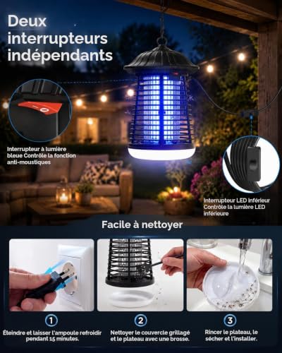 Thumbnail 5 de Lampe Anti Moustique Novabed 4200V – 2 en 1 LED douce, couverture jusqu'à 150 m²