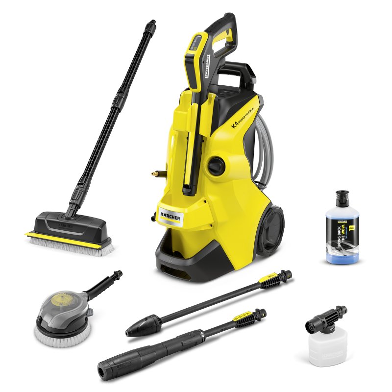 Detalle de Hidrolimpiadora Karcher K 4 Power Control Flex: presión ajustable y kit coche/escaleras (130 bar, 1.800 W)