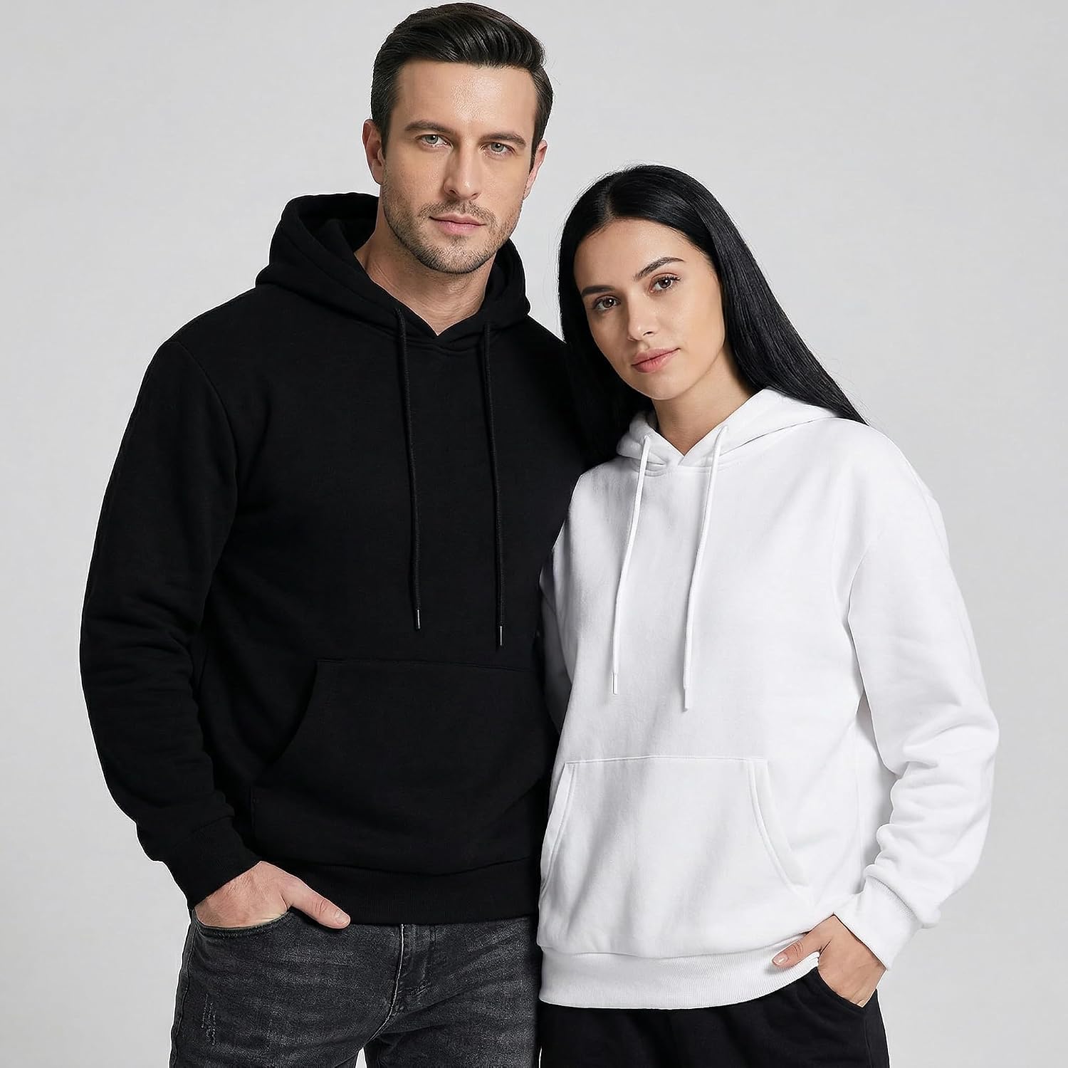 Thumbnail 3 de JMIERR Hoodie Herren Freizeitpullover mit Taschen – warmer Langarm-Kapuzenzug für Alltag & Sport