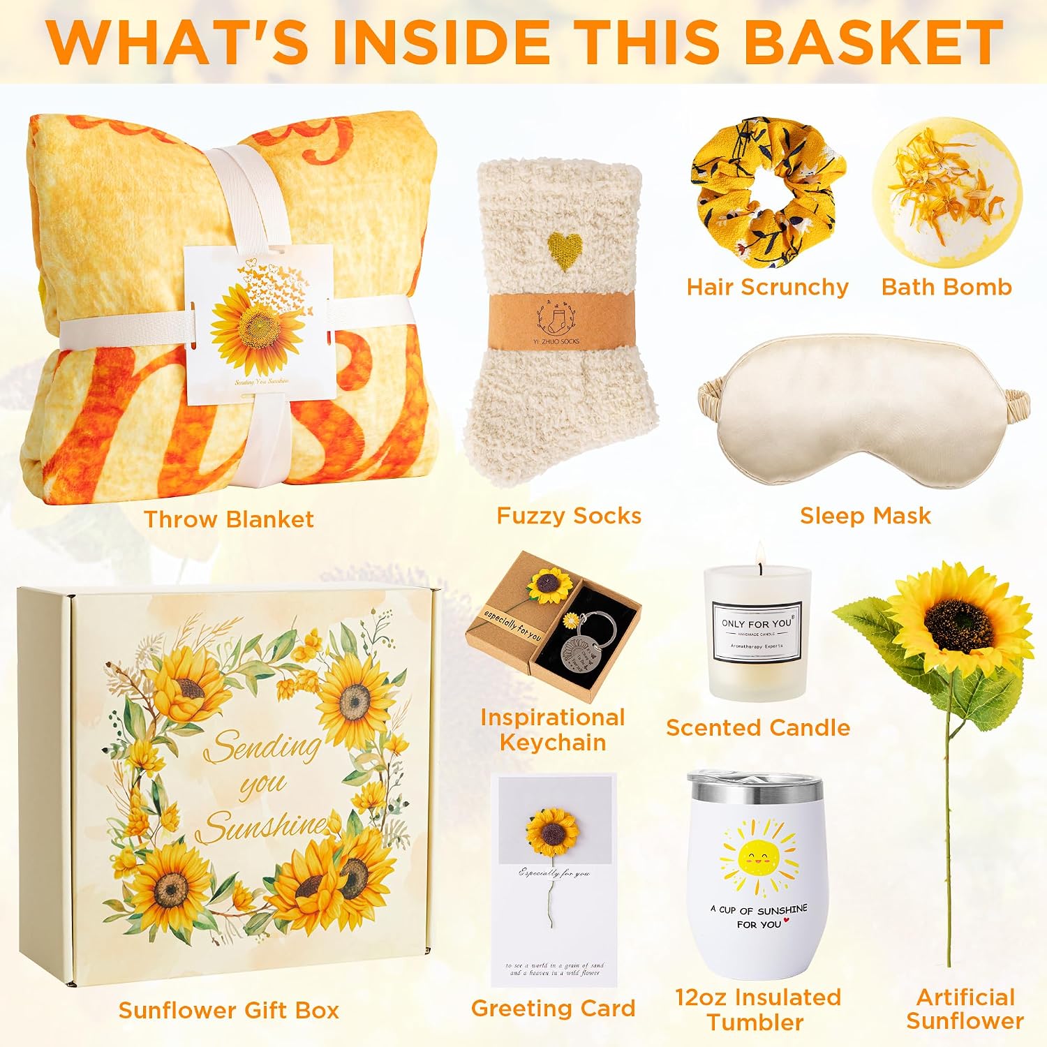 Thumbnail 2 de Pamper Gifts for Women: Sunlit Self-Care Gift Box with Luxury Throw and Spa Essentials