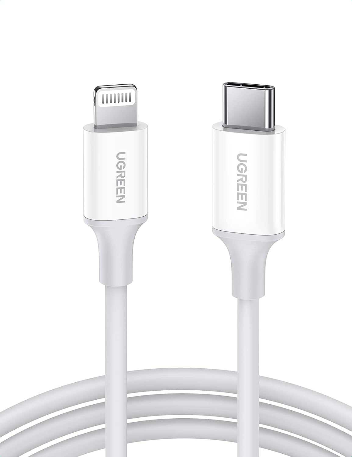 Detalle de UGREEN USB-C to Lightning Cable, 1m, MFi Certified with 480Mbps Data Transfer