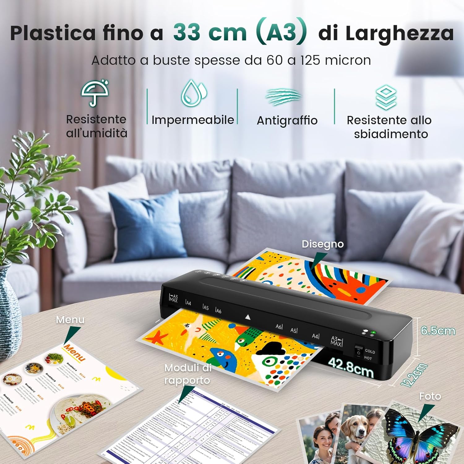 Thumbnail 5 de A3 Plastificatrice 5-in-1 laminatrice 355 mm/min 📎