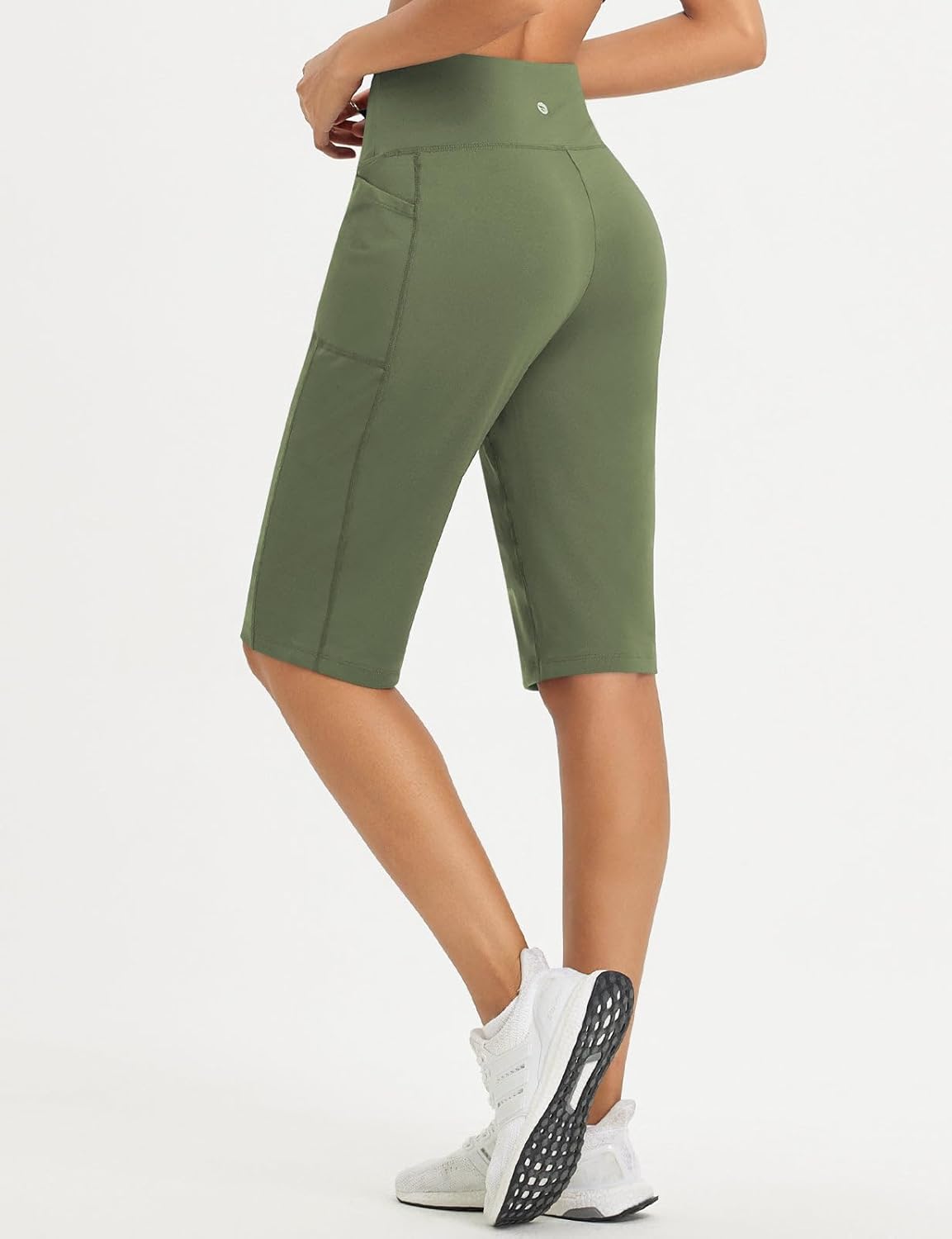Thumbnail 1 de Baleaf Women's Bermuda Long Shorts 14" Knee-Length Capris — High-Waisted, Pockets, Athletic Stretch