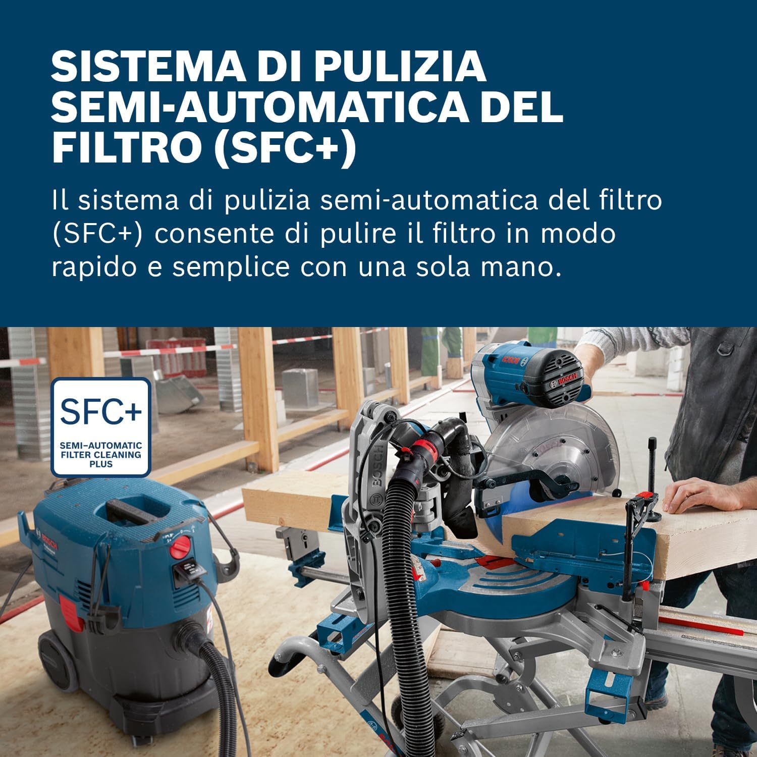 Thumbnail 2 de Bosch Professional GAS 35 L SFC+ aspiratore umido/secco 35 litri con pulizia filtro semiautomatica