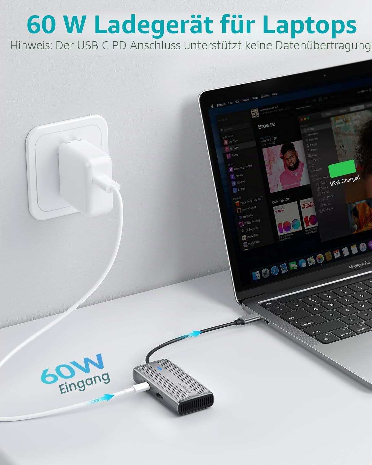 Thumbnail 3 de PHIXERO USB-C Hub Multiport Adapter: 5-in-1 mit 4K HDMI, 60 W PD und USB 3.0