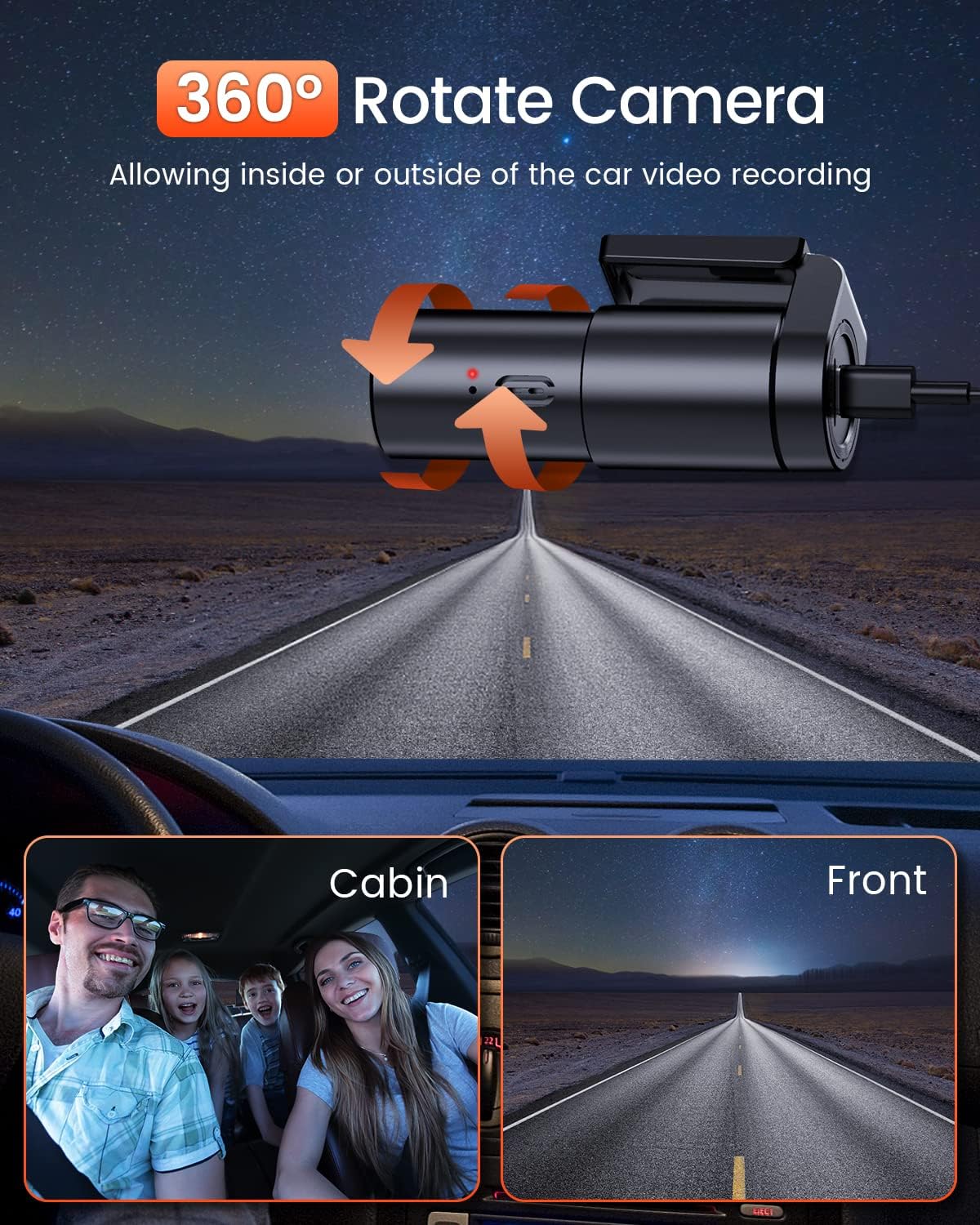 Detalle de BESTSEE Dash Cam Front 1080P WiFi dash cam