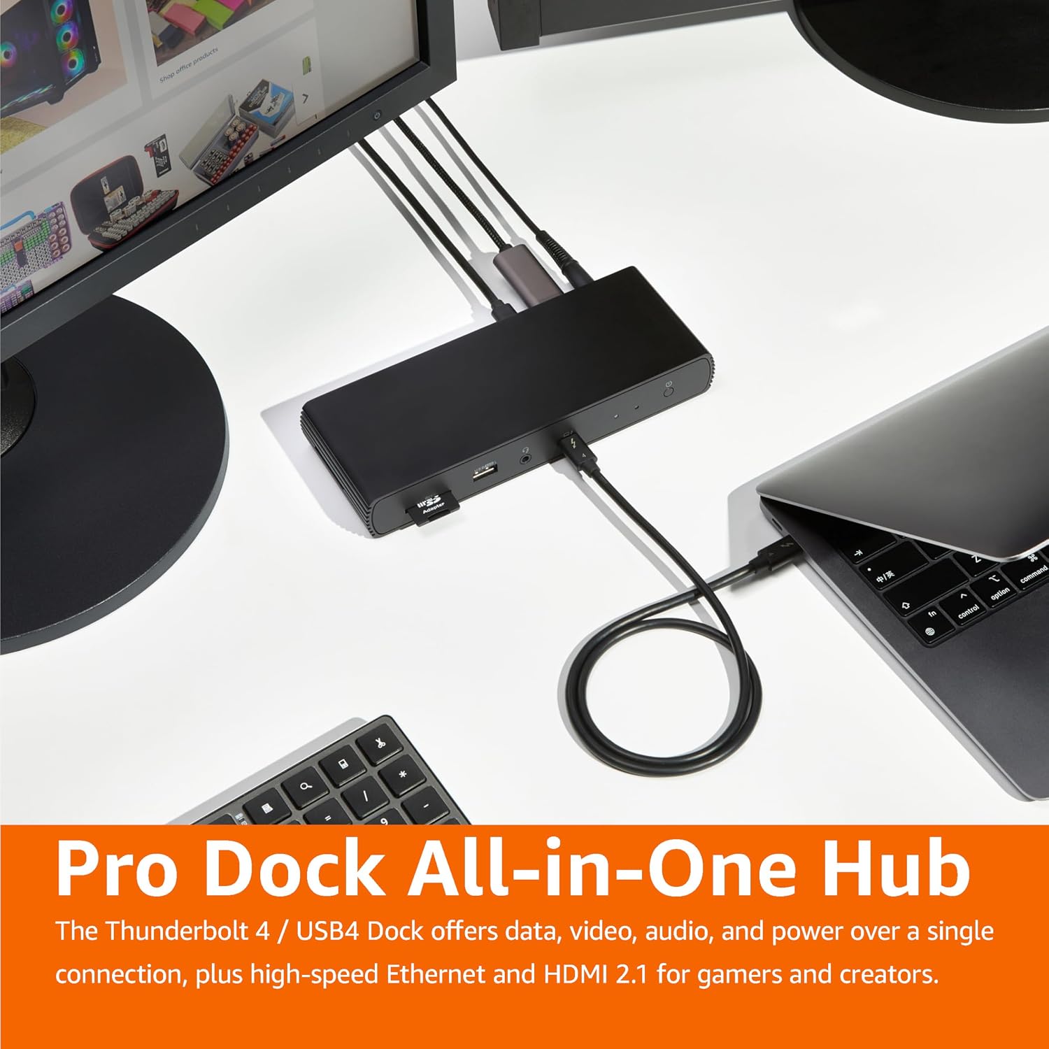 Thumbnail 6 de Amazon Basics Thunderbolt4 Docking Station, 2xTBT4