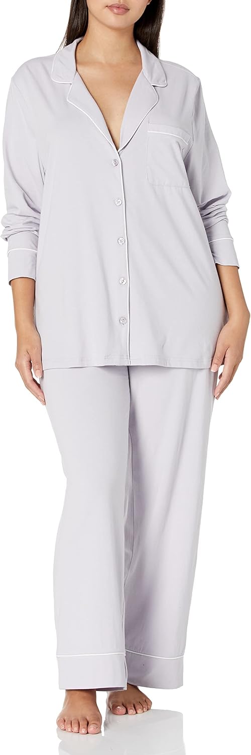 Detalle de Amazon Essentials Women's Cotton-Modal Long-Sleeve Pajama Set