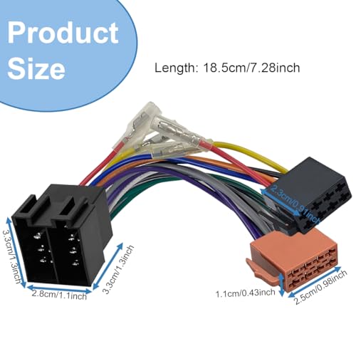Thumbnail 5 de Xiatiaosann Cable conector ISO 16 pines para radio coche — Adaptador ISO a DIN de repuesto