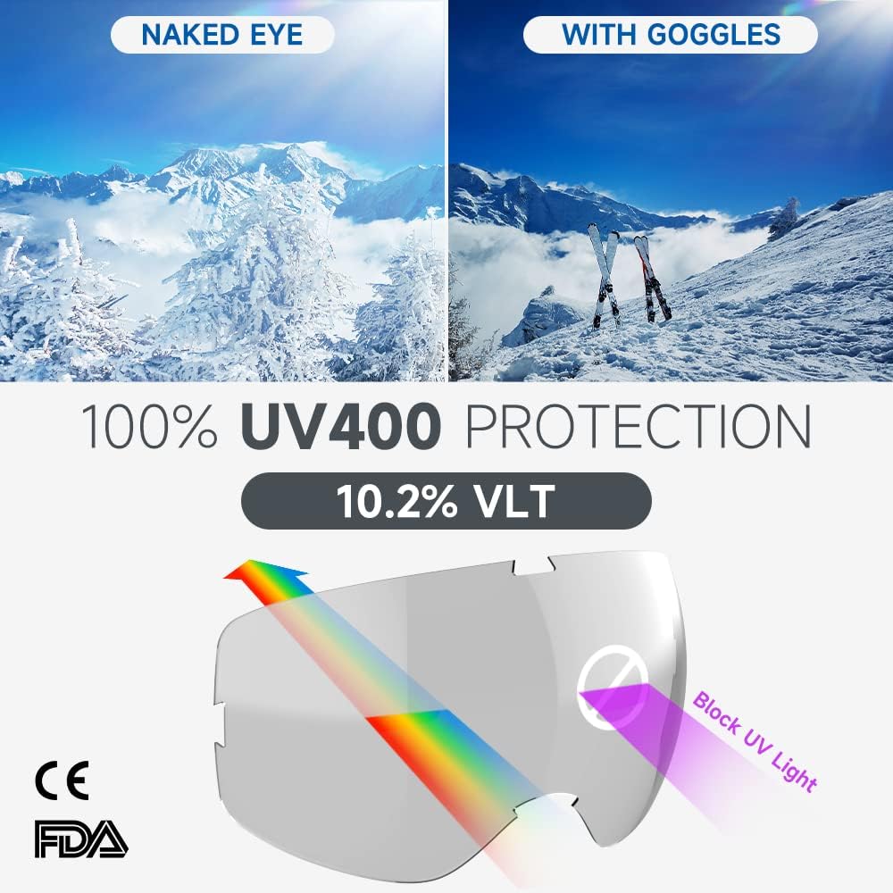 Thumbnail 4 de RIOROO Ski Goggles 100% UV