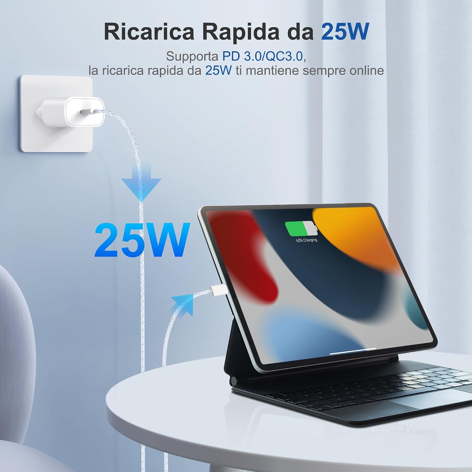 Detalle de YISH 25W Caricatore USB C