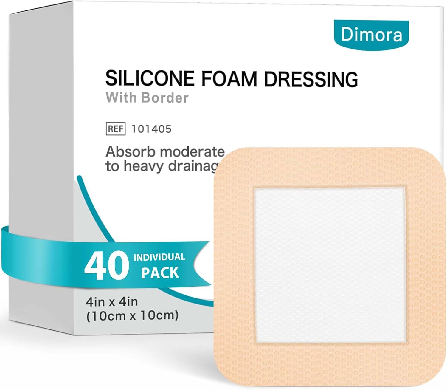 Dimora Silicone Foam Dressing 4"x4" (40) 🩹