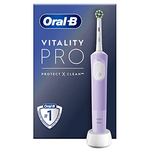 Detalle de Oral-B Vitality PRO: Cepillo de Dientes Eléctrico Recargable con 3 Modos y Temporizador (Lila)